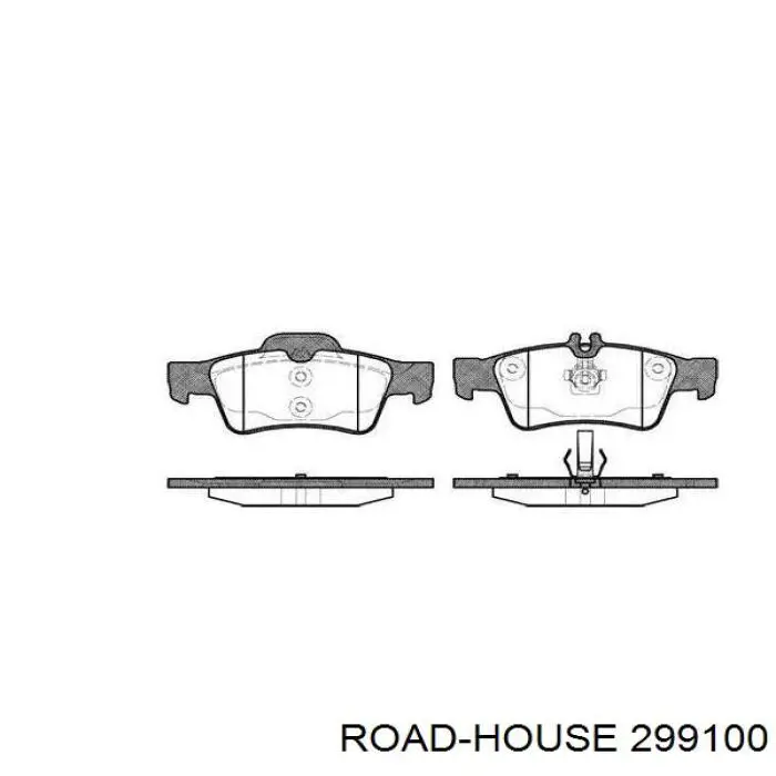 Sapatas do freio traseiras de disco Road House 299100 preço, a partir de 33,09 USD