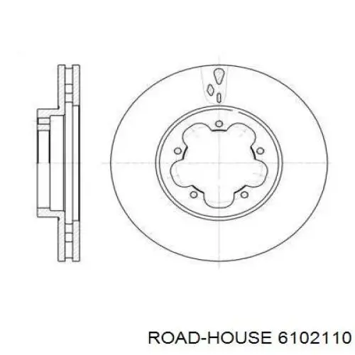6102110 Road House Disco do freio dianteiro
