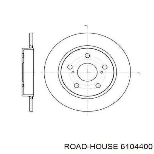 6104400 Road House Disco do freio traseiro