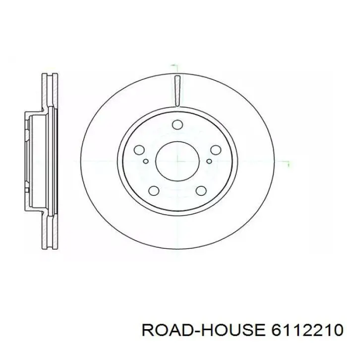 6112210 Road House Disco do freio dianteiro