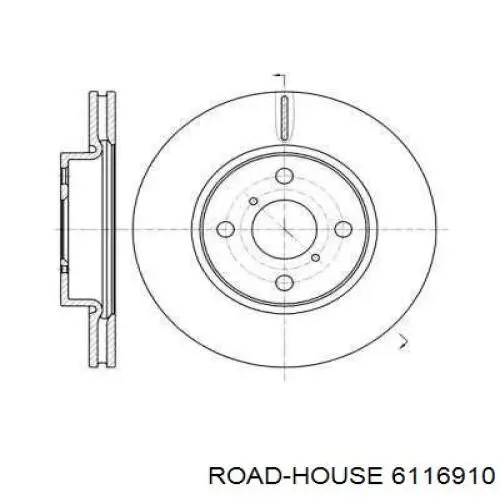 6116910 Road House Disco do freio dianteiro