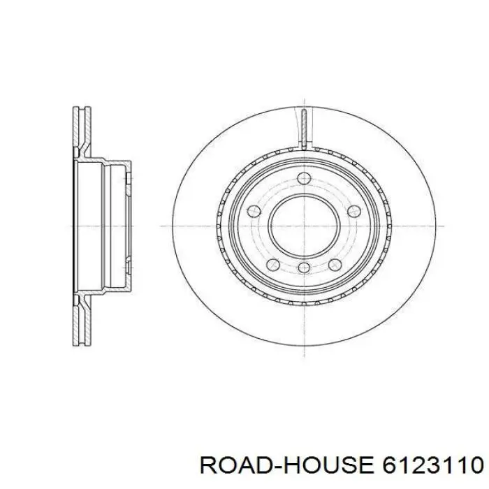 6123110 Road House Disco do freio traseiro
