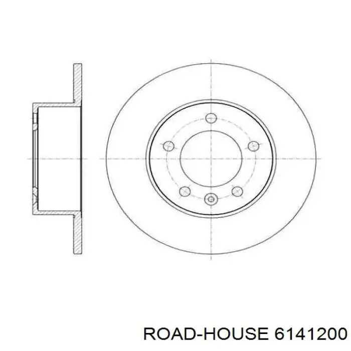 6141200 Road House Disco do freio traseiro