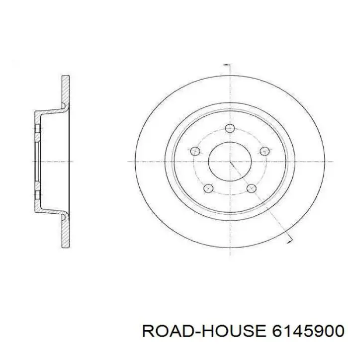 6145900 Road House Disco do freio traseiro