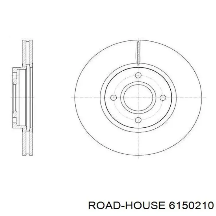 6150210 Road House Disco do freio dianteiro