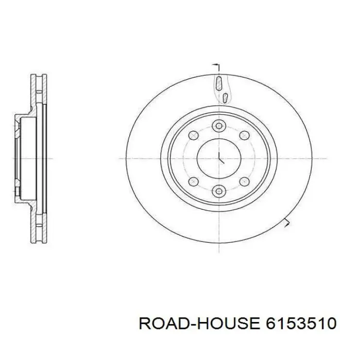 6153510 Road House Disco do freio dianteiro