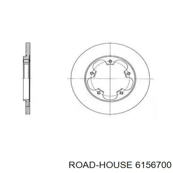 6156700 Road House Disco do freio traseiro