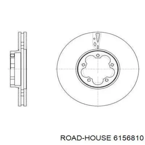 6156810 Road House Disco do freio dianteiro