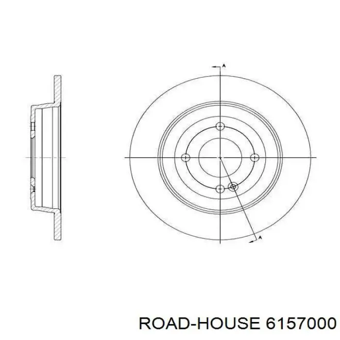 6157000 Road House Disco do freio traseiro