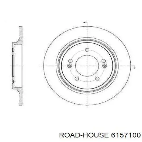6157100 Road House Disco do freio traseiro