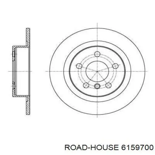 6159700 Road House Disco do freio traseiro