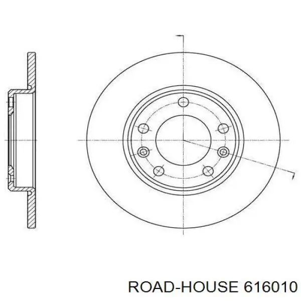 Compre 616010 Road House Disco do freio traseiro