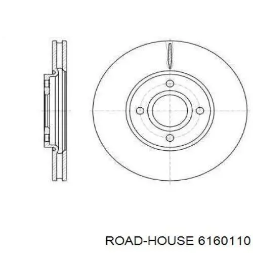 6160110 Road House Disco do freio dianteiro