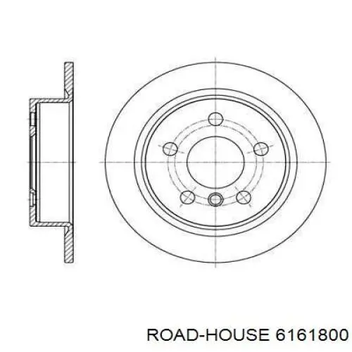 6161800 Road House Disco do freio traseiro
