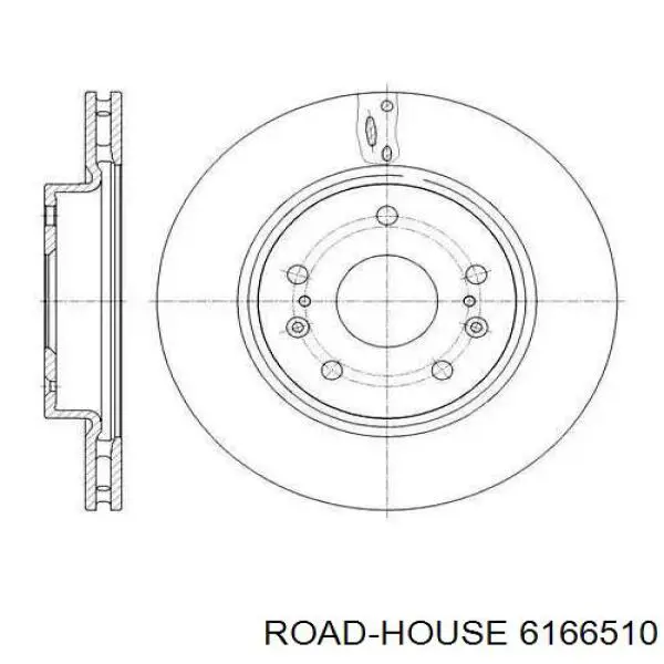 6166510 Road House Disco do freio dianteiro
