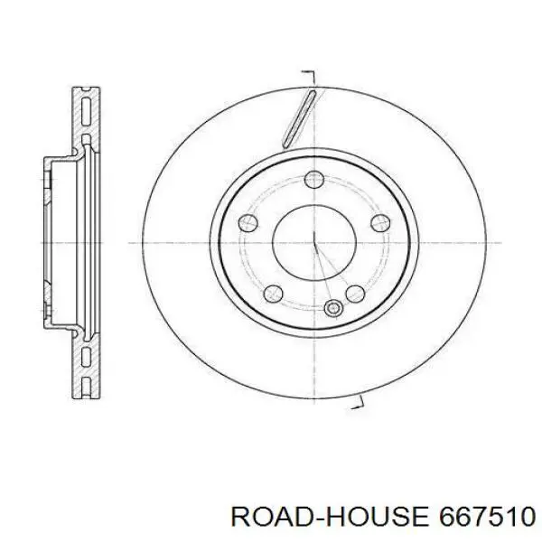 667510 Road House Disco do freio dianteiro
