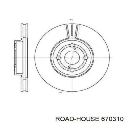 670310 Road House Disco do freio dianteiro