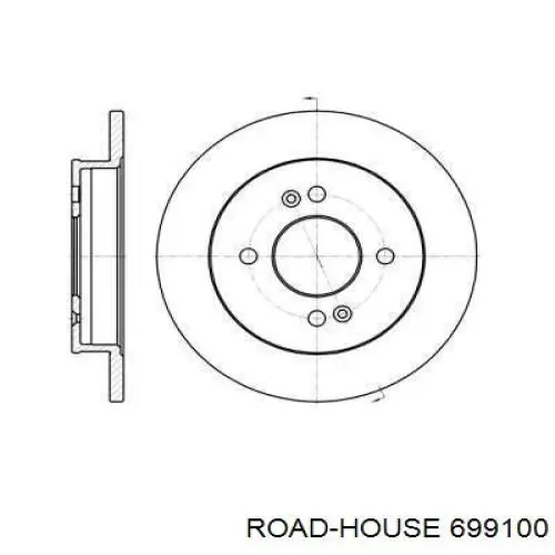 699100 Road House Disco do freio traseiro