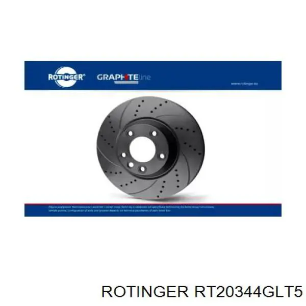 RT20344GLT5 Rotinger Disco do freio dianteiro