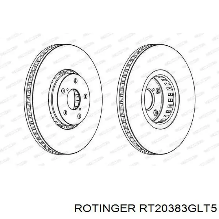 Compre RT20383GLT5 Rotinger Disco do freio dianteiro