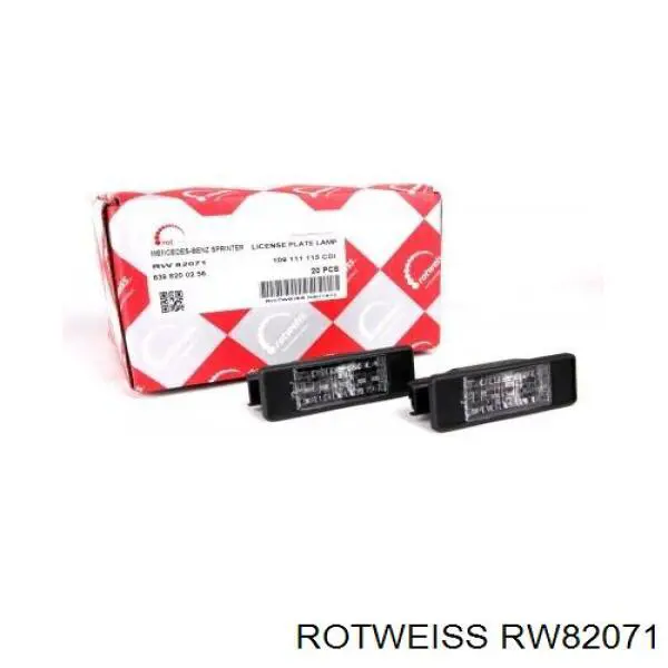 RW82071 Rotweiss Lanterna da luz de fundo de matrícula traseira