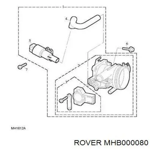 Compre MHB000080 Rover Válvula de borboleta montada