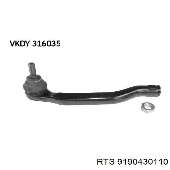 Compre 9190430110 RTS Ponta externa da barra de direção