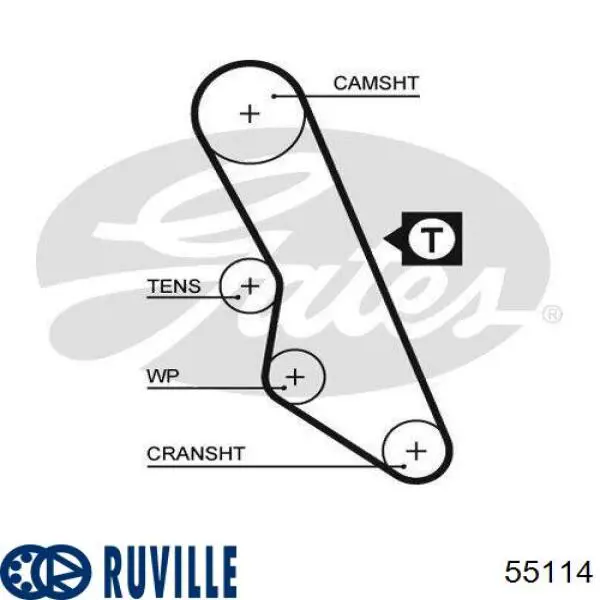 Compre 55114 Ruville Rolamento do tensionador da correia de acessórios