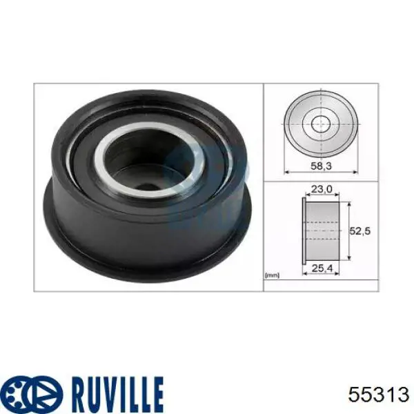 Rolo parasita da correia do mecanismo de distribuição de gás Ruville 55313 preço, a partir de 19,99 USD