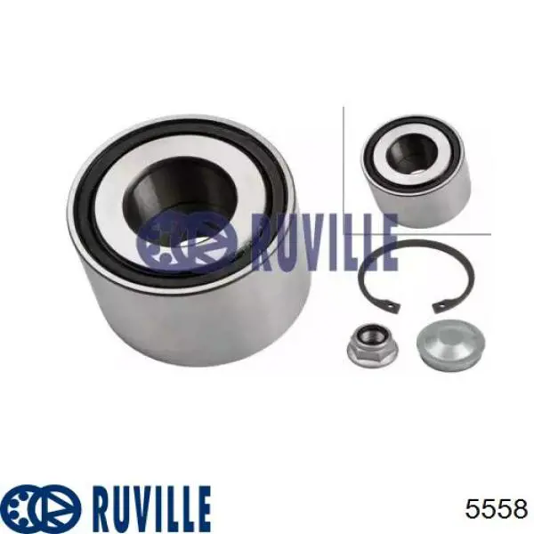 Rolamento de cubo traseiro 5558 Ruville