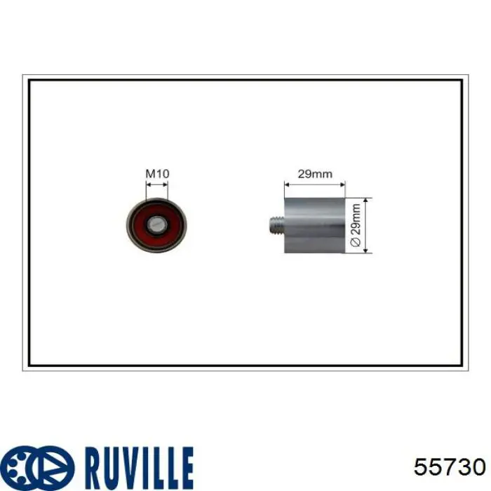 Rolo parasita da correia do mecanismo de distribuição de gás Ruville 55730 preço, a partir de 18,46 USD