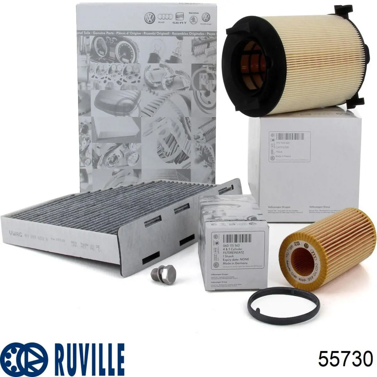 Compre 55730 Ruville Rolo parasita da correia do mecanismo de distribuição de gás