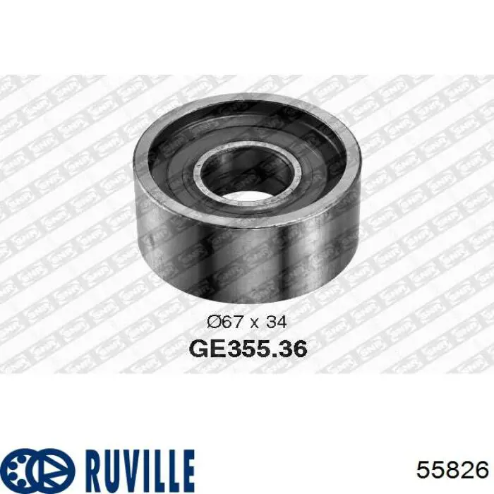 Rolo parasita da correia do mecanismo de distribuição de gás Ruville 55826 preço, a partir de 28,66 USD
