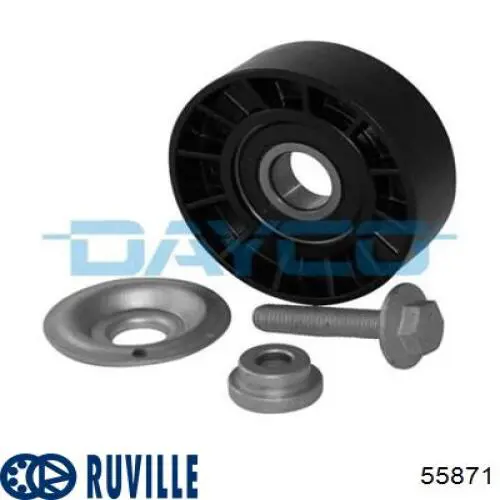 Rolo de reguladora de tensão da correia de transmissão Ruville 55871 preço, a partir de 38,76 USD