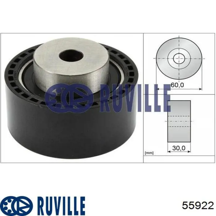 55922 Ruville Rolo parasita da correia do mecanismo de distribuição de gás