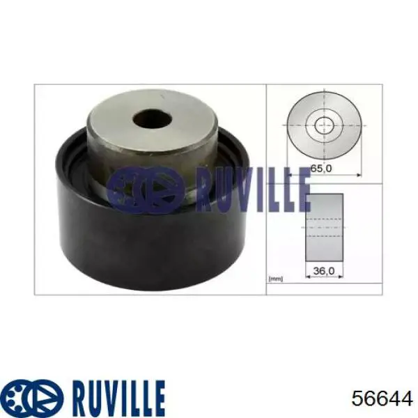 Compre 56644 Ruville Rolo parasita da correia do mecanismo de distribuição de gás