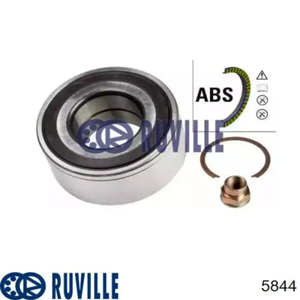 Compre 5844 Ruville Rolamento de cubo dianteiro