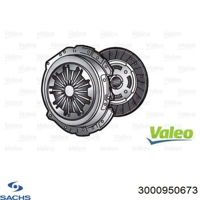 3000950673 Sachs Kit de embraiagem (3 peças)