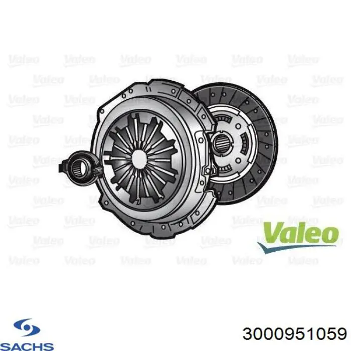 Kit de embraiagem (3 peças) Sachs 3000951059 preço, a partir de 70,75 USD