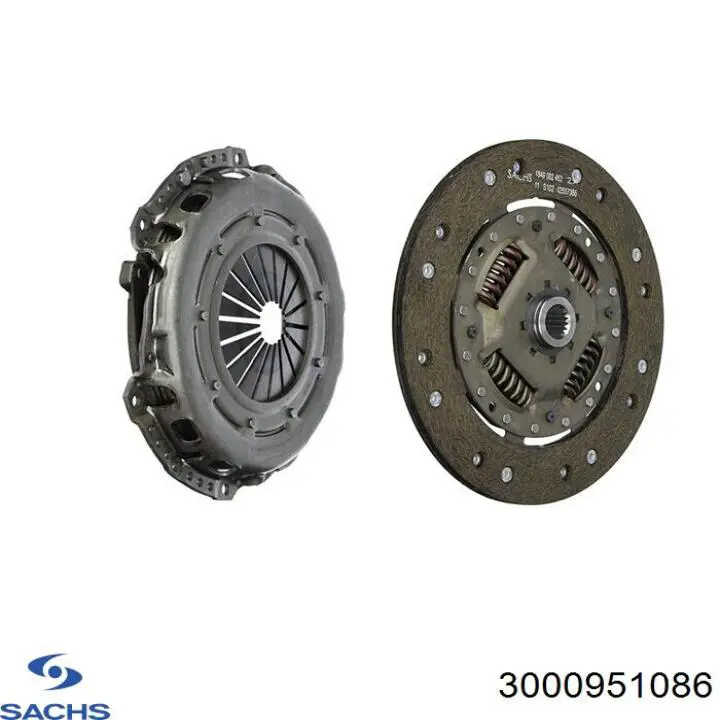 Compre 3000951086 Sachs Kit de embraiagem (3 peças)