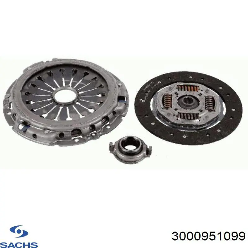 Kit de embraiagem (3 peças) Sachs 3000951099 preço, a partir de 208,51 USD