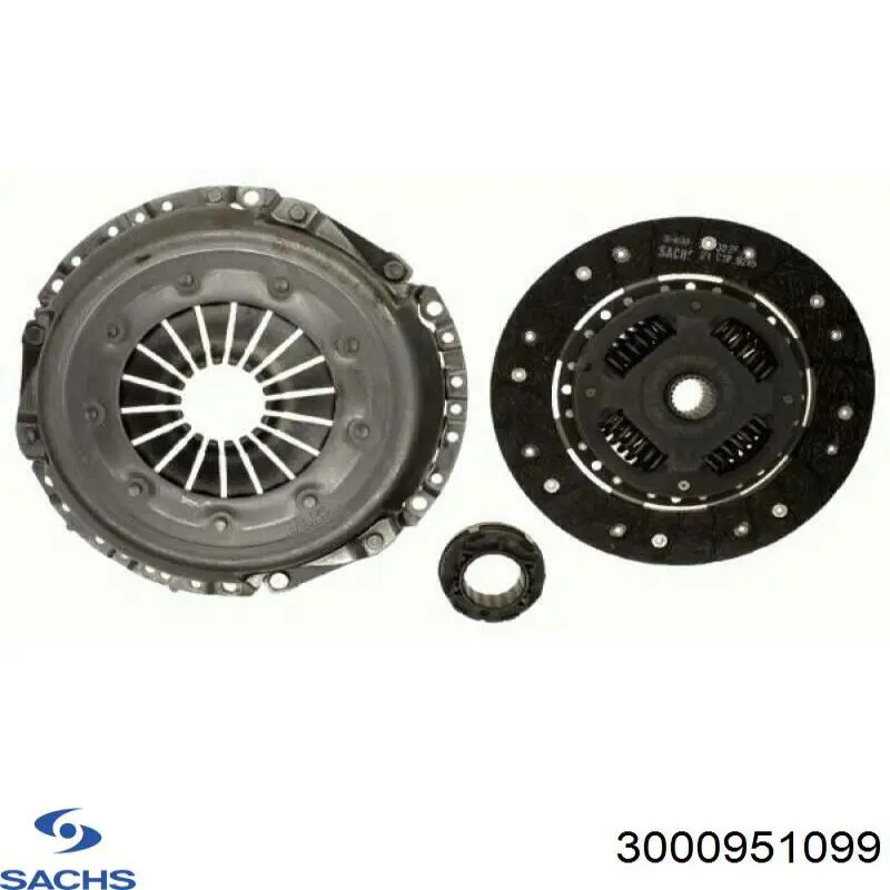 Compre 3000951099 Sachs Kit de embraiagem (3 peças)