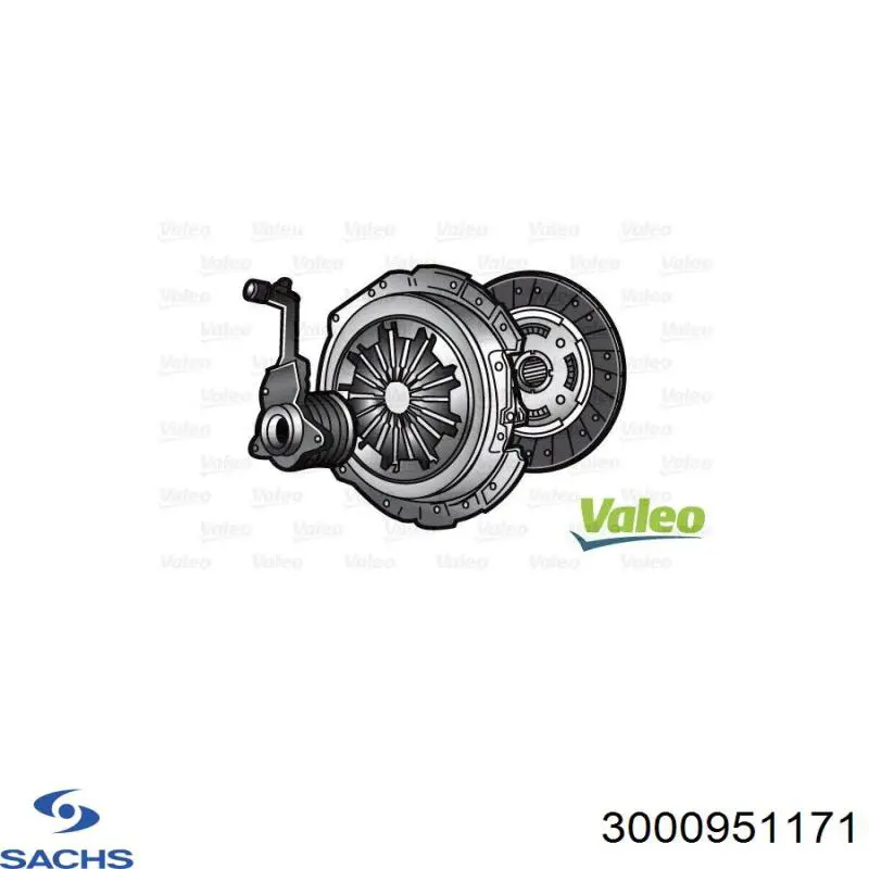 Compre 3000951171 Sachs Kit de embraiagem (3 peças)