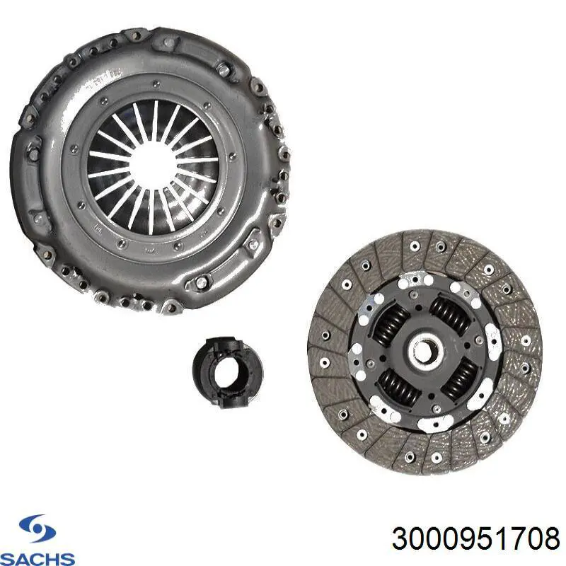 Kit de embraiagem (3 peças) Sachs 3000951708 preço, a partir de 308,26 USD