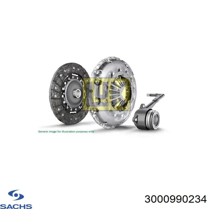 3000990234 Sachs Kit de embraiagem (3 peças)