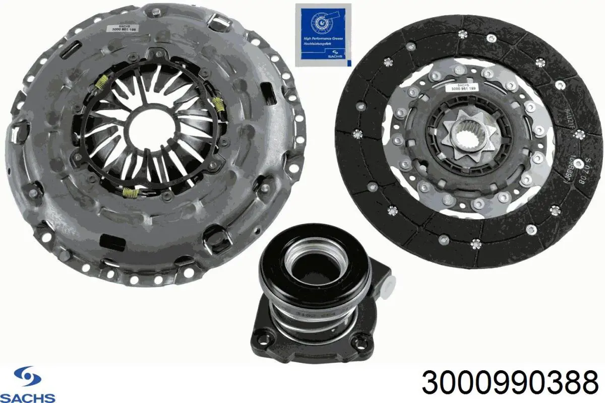 Kit de embraiagem (3 peças) Sachs 3000990388 preço, a partir de 364,88 USD