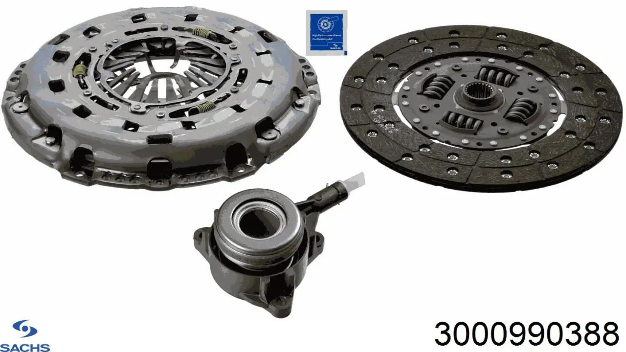 3000990388 Sachs Kit de embraiagem (3 peças)