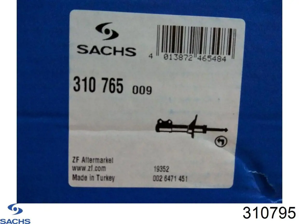 Amortecedor dianteiro Sachs 310795 preço, a partir de 136,49 USD