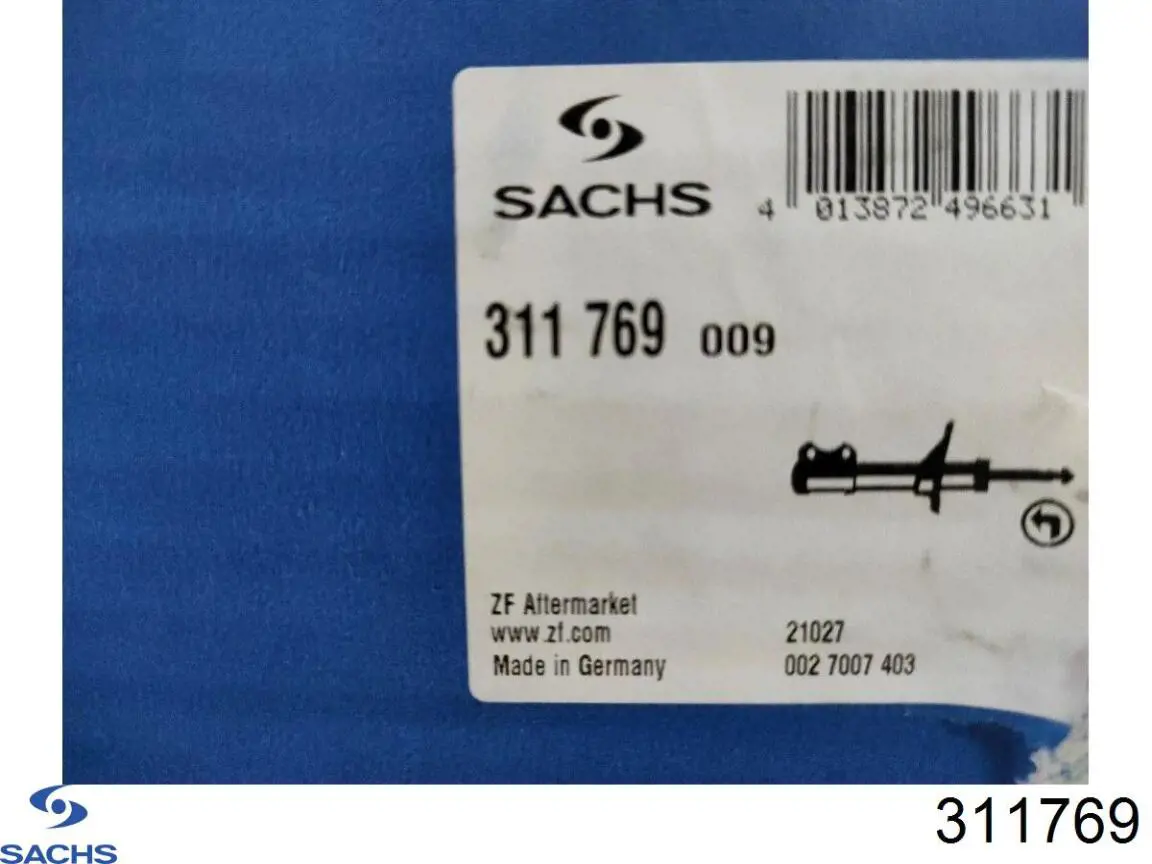 Compre 311769 Sachs Amortecedor dianteiro esquerdo