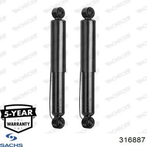 Amortecedor traseiro Sachs 316887 preço, a partir de 72,26 USD